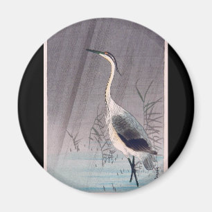 Reiher im Regen durch Seitei Watanabe 1851 - 1918 Magnet
