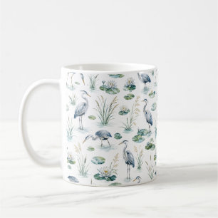 Reiher Liebhaber Seerose Natur Botanik Feuchtgebie Kaffeetasse