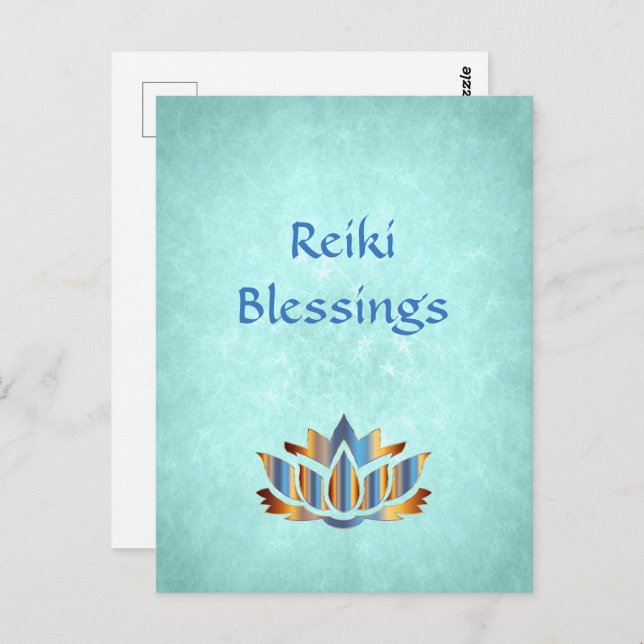Reiki Blessings Postkarte (Vorne/Hinten)