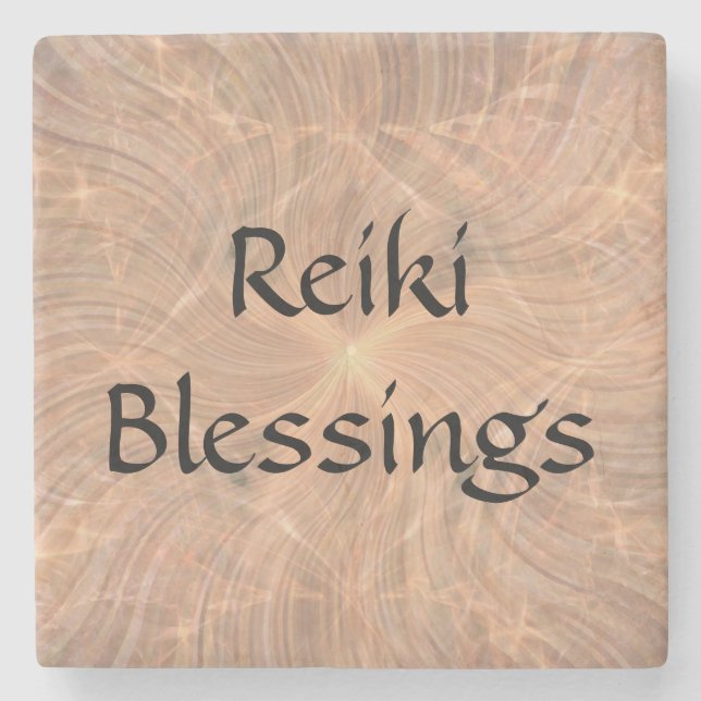 Reiki Blessings Steinuntersetzer (Vorderseite)