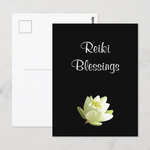 Reiki Blessings white Lilly Postkarte