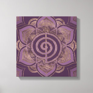 Reiki Cho Ku Rei - Pastell und Gold Leinwanddruck