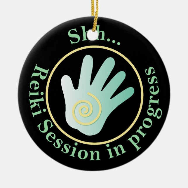 Reiki Energie-Handtür-Aufhänger Keramikornament (Vorne)
