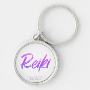 *~* Reiki Energie-Heiler-schillernder Text Schlüsselanhänger
