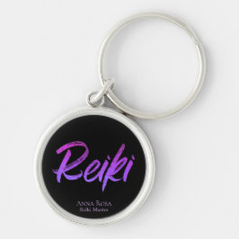 * Reiki Energy Healer Iridescent Typography Schlüsselanhänger