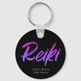 *~* Reiki Energy Healing Iridescent Typografy Schlüsselanhänger
