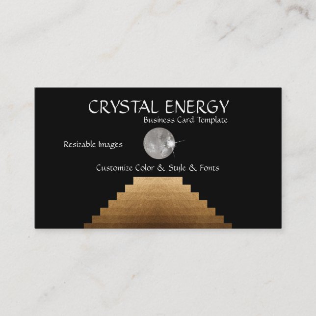 Reiki et Stairs Carte de visite de cristal d'énerg (Devant)