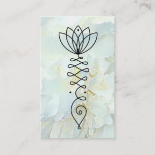 *~* Reiki Floral Heart Lotus Peony Blume Yoga Visitenkarte