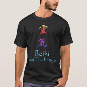 Reiki Fühle die Energie Regenbogen T-Shirt