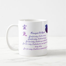Reiki-Grundsätze nur für die heutigen Farben Kaffeetasse
