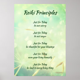 Reiki-Grundsätze Poster
