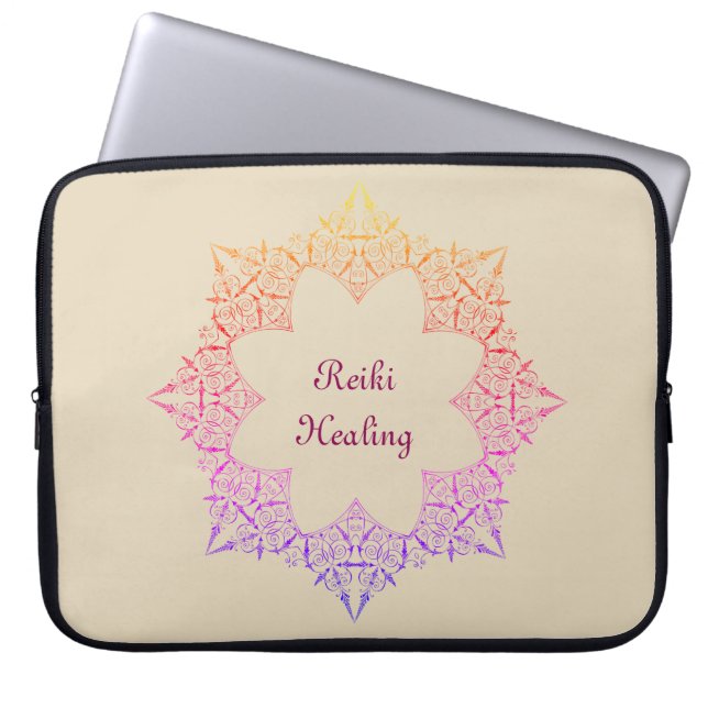 Reiki Healing Laptopschutzhülle (Vorderseite)