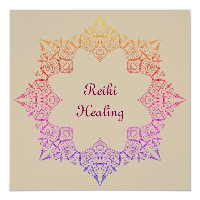 Reiki Healing Poster (Vorderseite)