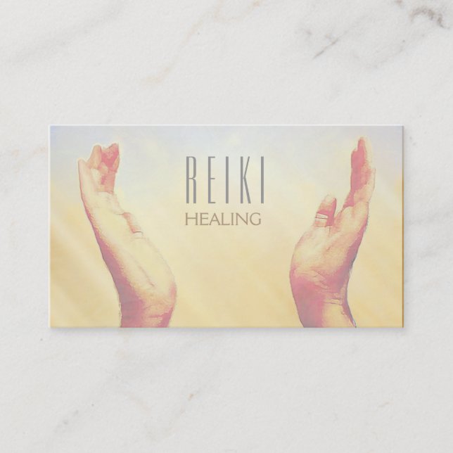 Reiki heilende Handgebets-Yoga-Visitenkarten Visitenkarte (Vorderseite)