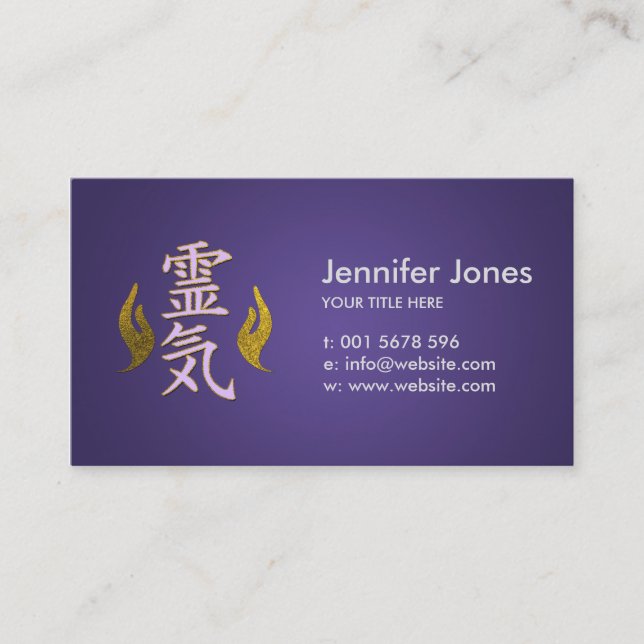 Reiki heilende Symbole Visitenkarte (Vorderseite)