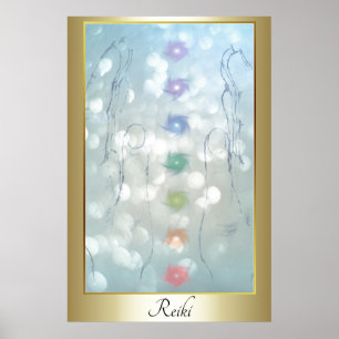 Reiki heilender Handentwurf Poster