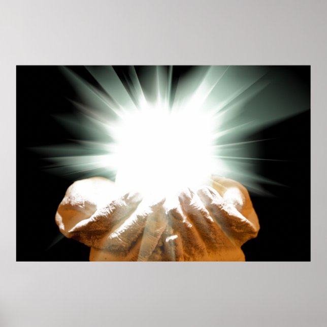 Reiki-Heilung, Energieheiler, Chakra, Aura, Weiß Poster (Vorne)