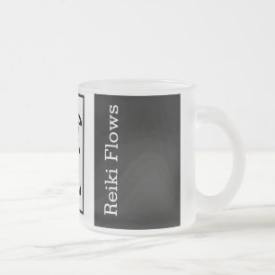 Reiki inspirierte mattierte GlasTasse Mattglastasse
