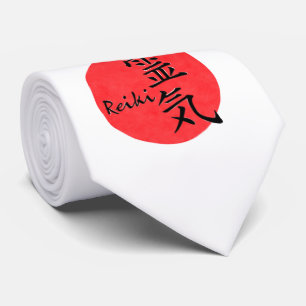 Reiki Kalligrafie und Wort 1 Krawatte
