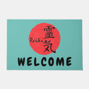 Reiki Kalligraphie und Word 1 Fußmatte