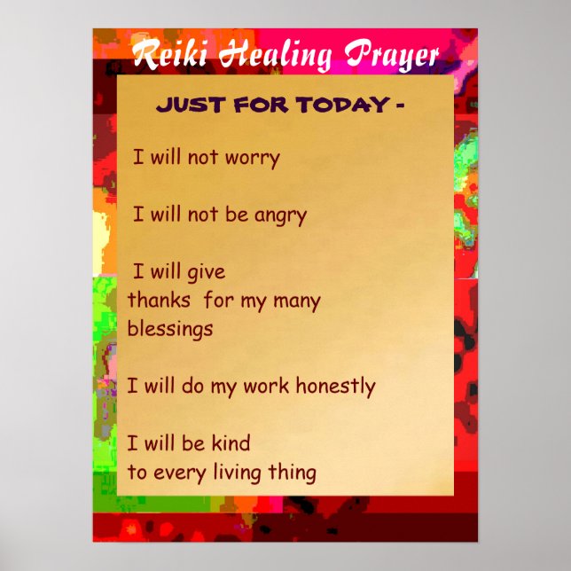 REIKI Karuna Heilung Master Symbole Poster (Vorne)