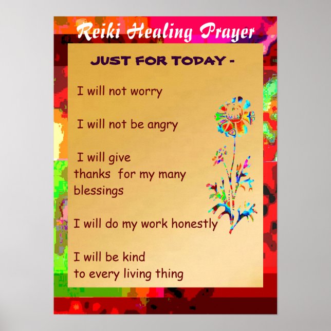 REIKI Karuna Heilung Master Symbole Poster (Vorne)