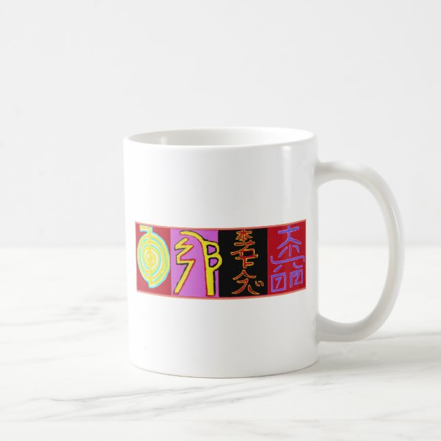 Reiki klassische weiße Tasse (Rechts)