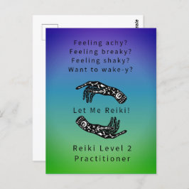 Reiki Level 2 Practitioner-Dockingstation und Hand Postkarte