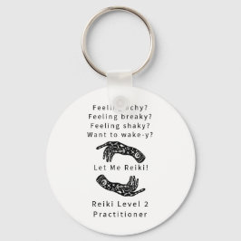 Reiki Level 2 Practitioner Riddle und Hände Schlüsselanhänger