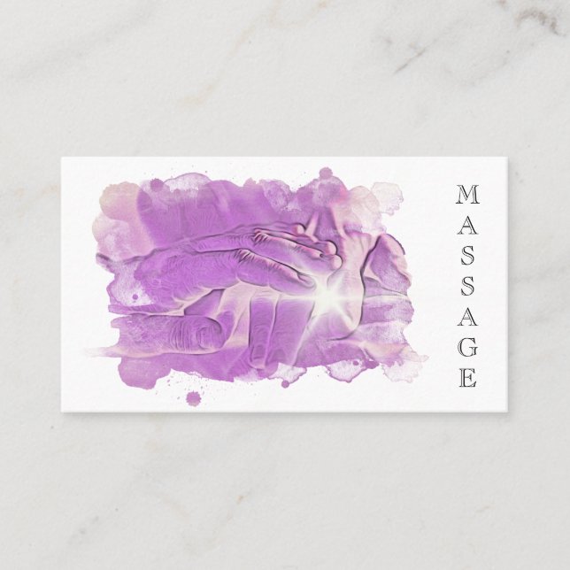 *~* Reiki Massage Therapist Massage Therapie QR  Visitenkarte (Vorderseite)