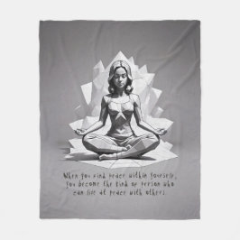 Reiki Master Lotus Pose Fleecedecke