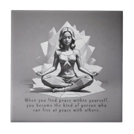 Reiki Master Lotus Pose Fliese