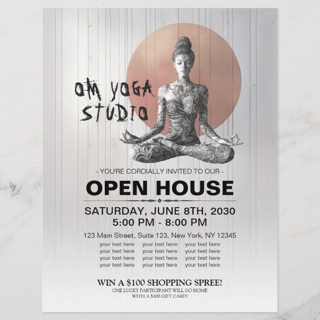 Reiki Master Lotus Pose Flyer (Vorne)