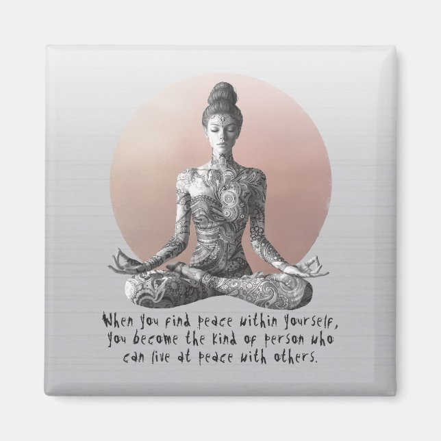 Reiki Master Lotus Pose Magnet (Vorne)