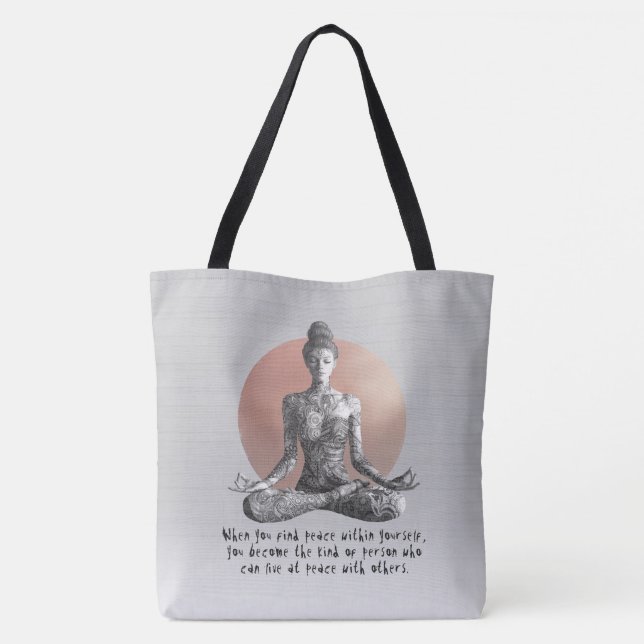 Reiki Master Lotus Pose Tasche (Rückseite)