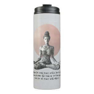Reiki Master Lotus Pose Thermosbecher