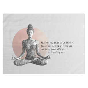 Reiki Master Lotus Pose Tischdecke