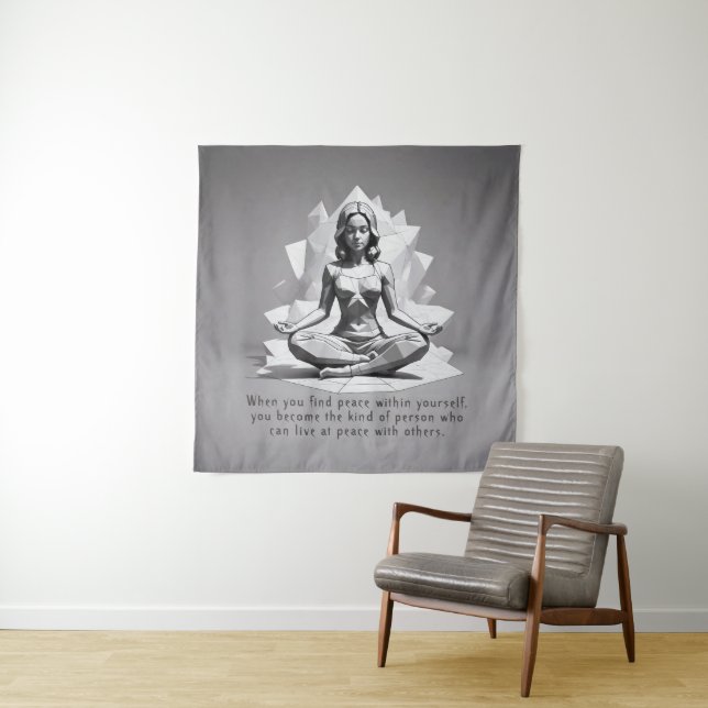 Reiki Master Lotus Pose Wandteppich (Beispiel)