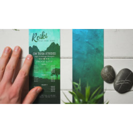 Reiki Master Yoga Mediation Instruktor Price List Werbekarte