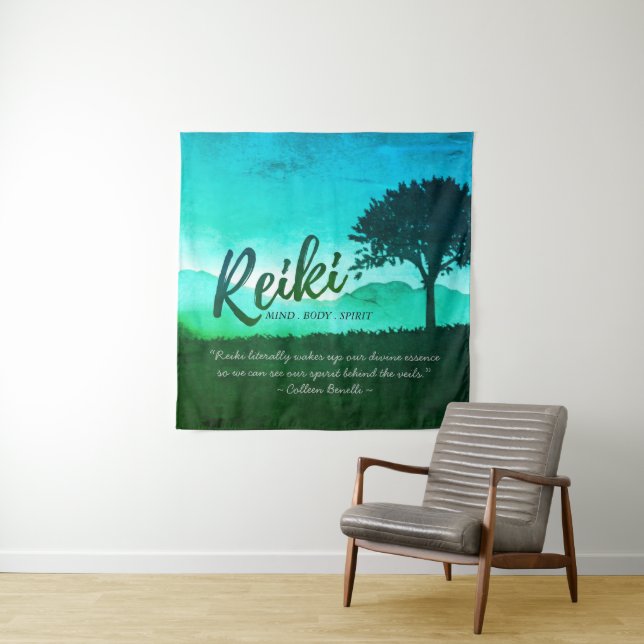 Reiki Master Yoga Mediation Lehrer Quotes Wandteppich (Beispiel)