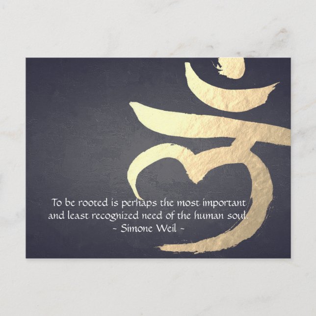 Reiki Master Yoga Mediation Zitat Root Chakra Sign Postkarte (Vorderseite)