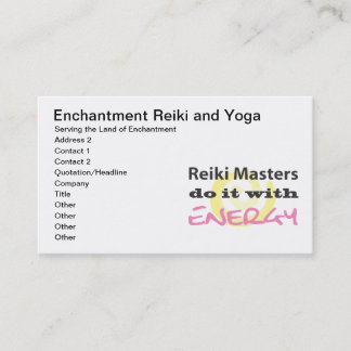 Reiki Masters tun es mit Energie Terminkarte