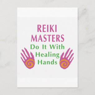 Reiki Masters tun es mit heilenden Händen Postkarte