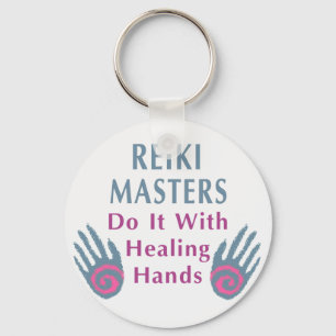 Reiki Masters tun es mit heilenden Händen Schlüsselanhänger
