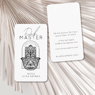 Reiki-Meister Hamsa Hand Böser Blick Yoga-Therapeu Visitenkarte