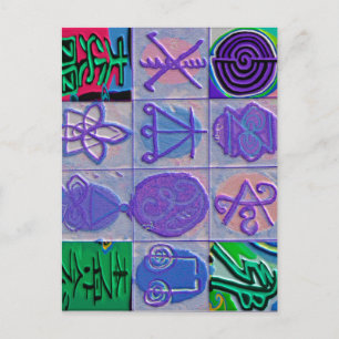 Reiki n Karuna Healing Sign 12 V24 Postkarte
