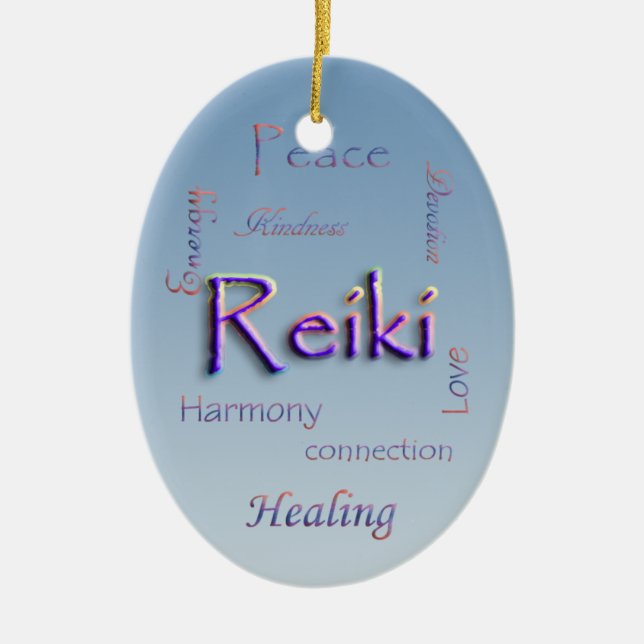Reiki Oval-Verzierung Keramikornament (Vorne)