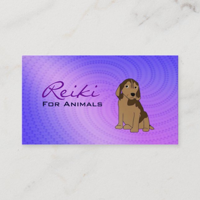 Reiki pour des cartes de visite d'animaux (Devant)