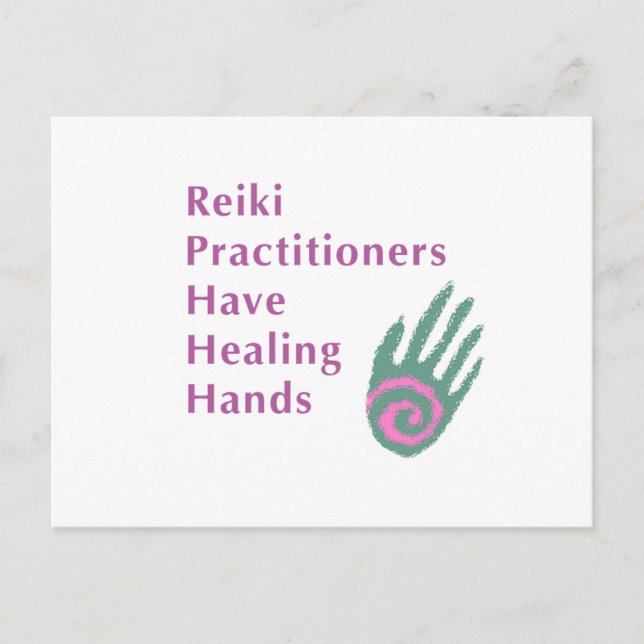 Reiki Practitioner haben heilende Hände Postkarte (Vorderseite)