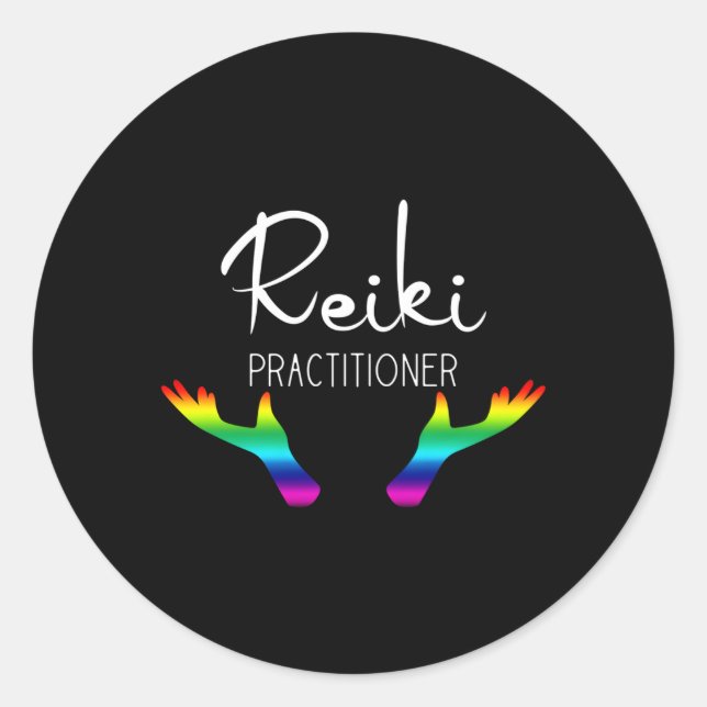 Reiki Practitioner Holistic Energy Healing Runder Aufkleber (Vorderseite)